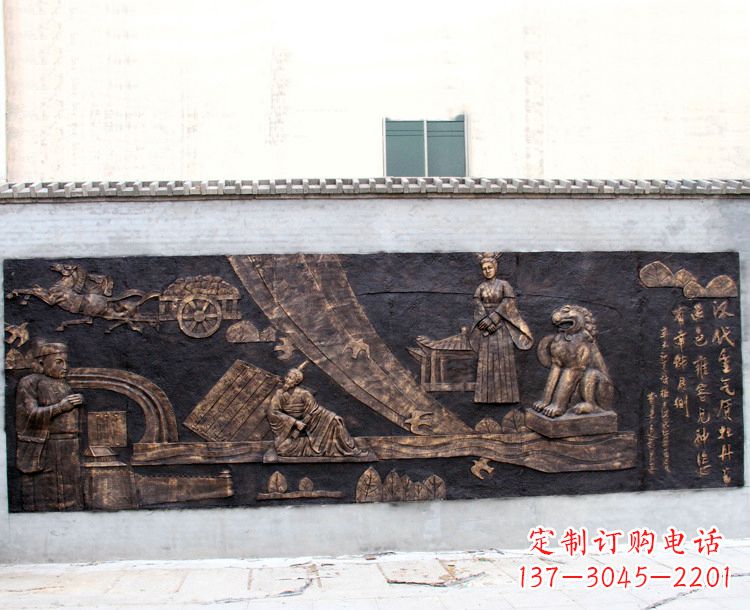 聊城牡丹色玻璃钢园林墙壁装饰壁画