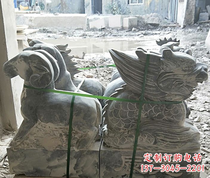 聊城12生肖公园动物石雕