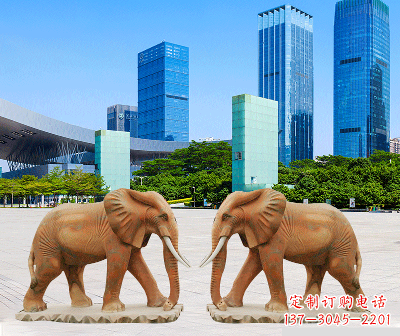 聊城精美大象雕塑