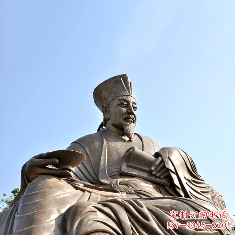 聊城历史名人北宋文坛领袖欧阳修铸铜雕塑