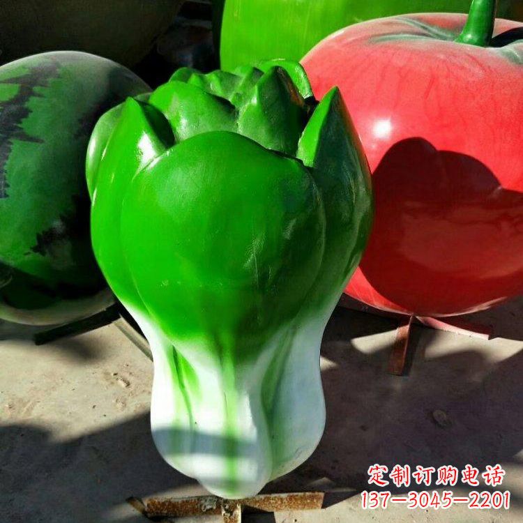 聊城新鲜收获白菜雕塑把握幸福