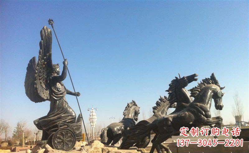 聊城阿波罗战车小区景观铜雕 (2)