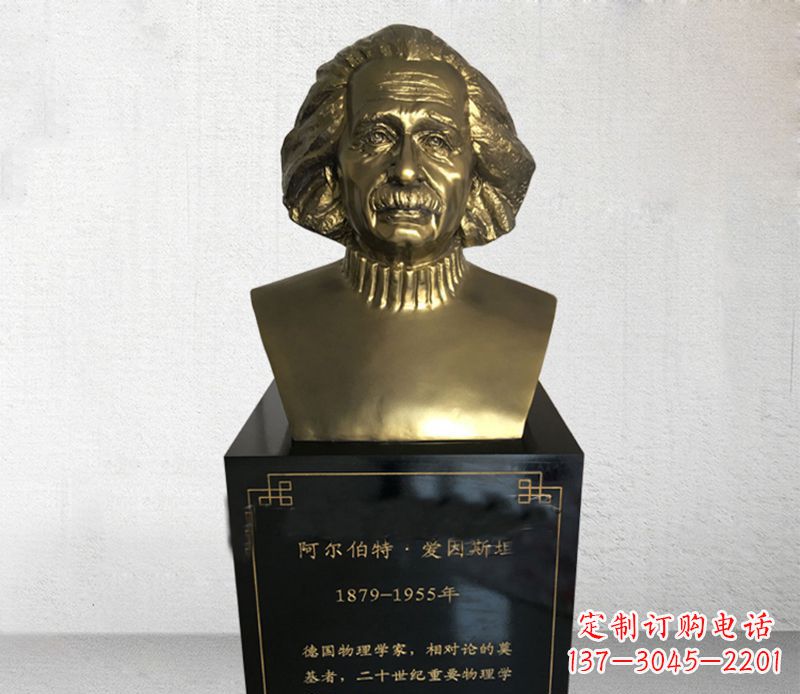 聊城爱因斯坦胸像铜雕