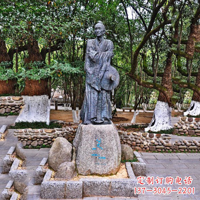 聊城朱耷——中国古代历史名人著名画家铜雕像