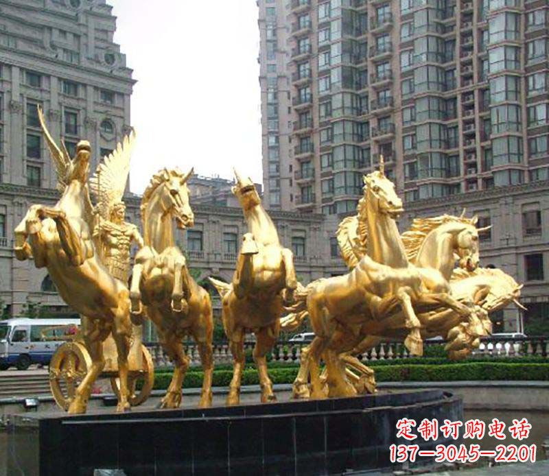 聊城八马群阿波罗铜雕