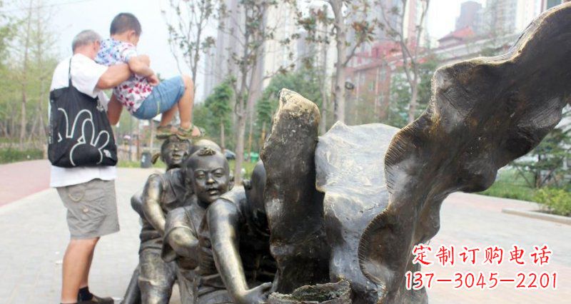 聊城拔萝卜小区景观铜雕精品