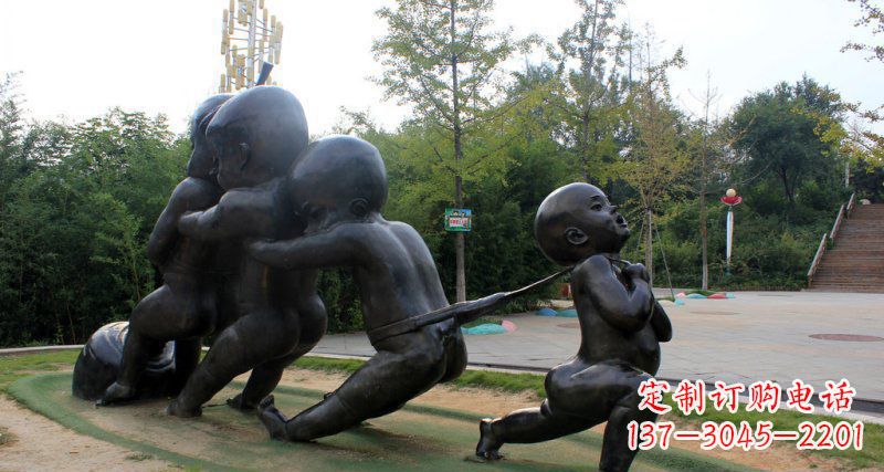 聊城萝卜街头铜雕的精美景观