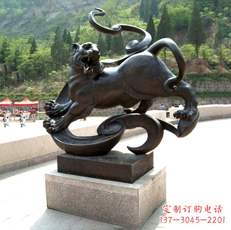 聊城纯铜雕刻的熊猫动物雕塑