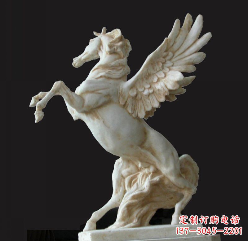 聊城白色飞马石雕