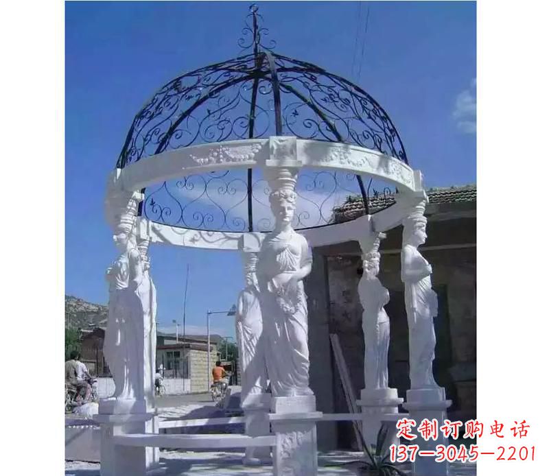 聊城白色欧式石头凉亭