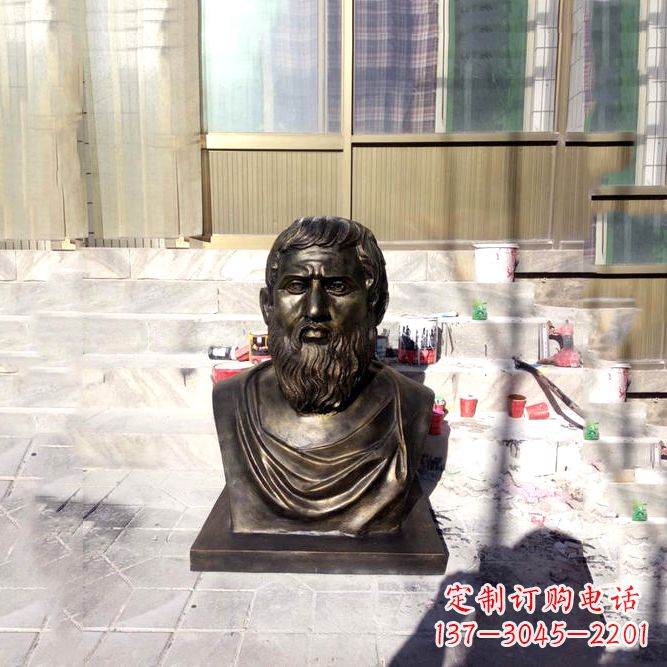 聊城柏拉图仿铜头像系列以玻璃钢雕刻出世界名人的传奇