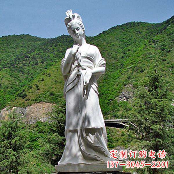 聊城褒姒汉白玉石雕像-中国古代(西周时期)美女雕塑