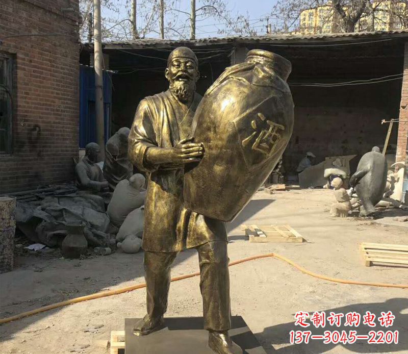 聊城精美酒坛铜雕