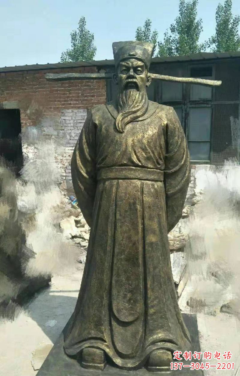 聊城包拯铜雕传承北宋历史精髓