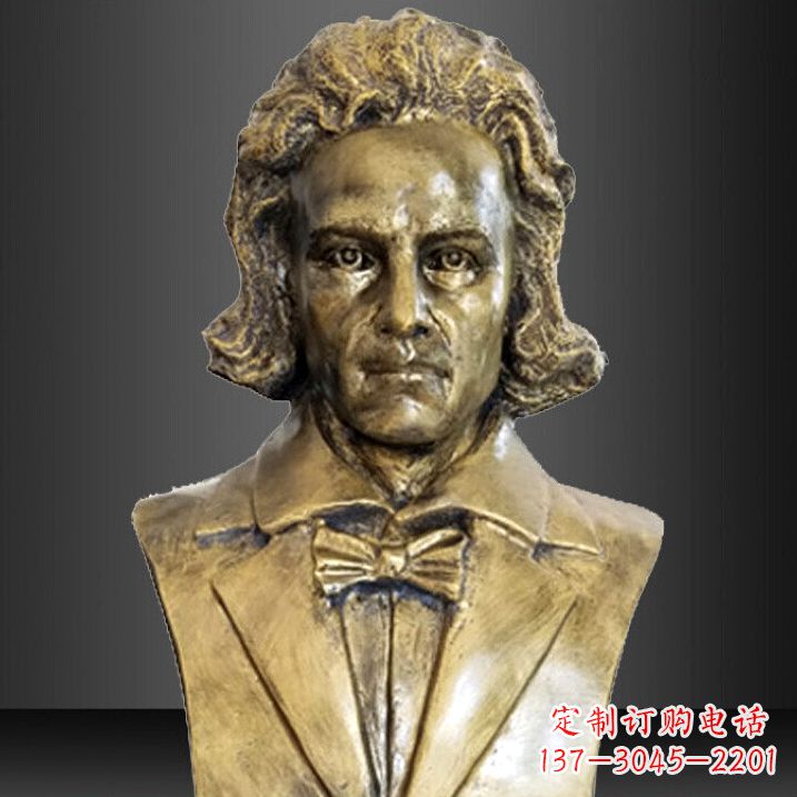 聊城贝多芬纯铜铸造名人胸像