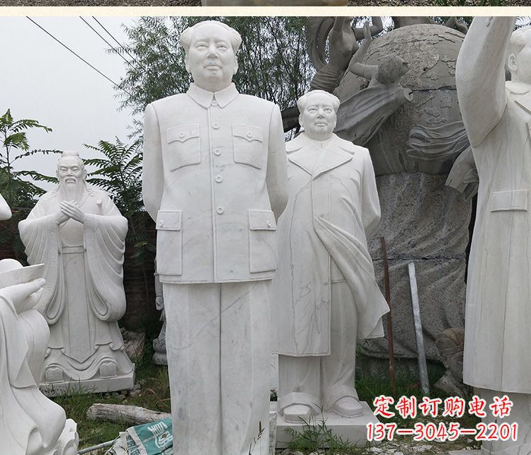 聊城背手的毛主席汉白玉伟人石雕