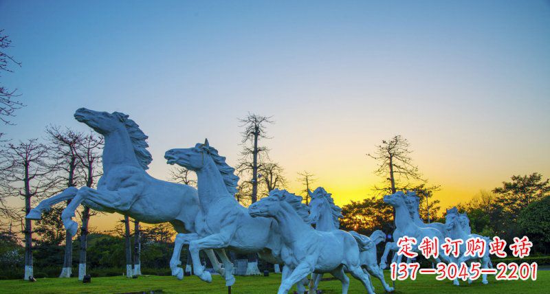 聊城新颖活力的马群雕塑奔跑的马