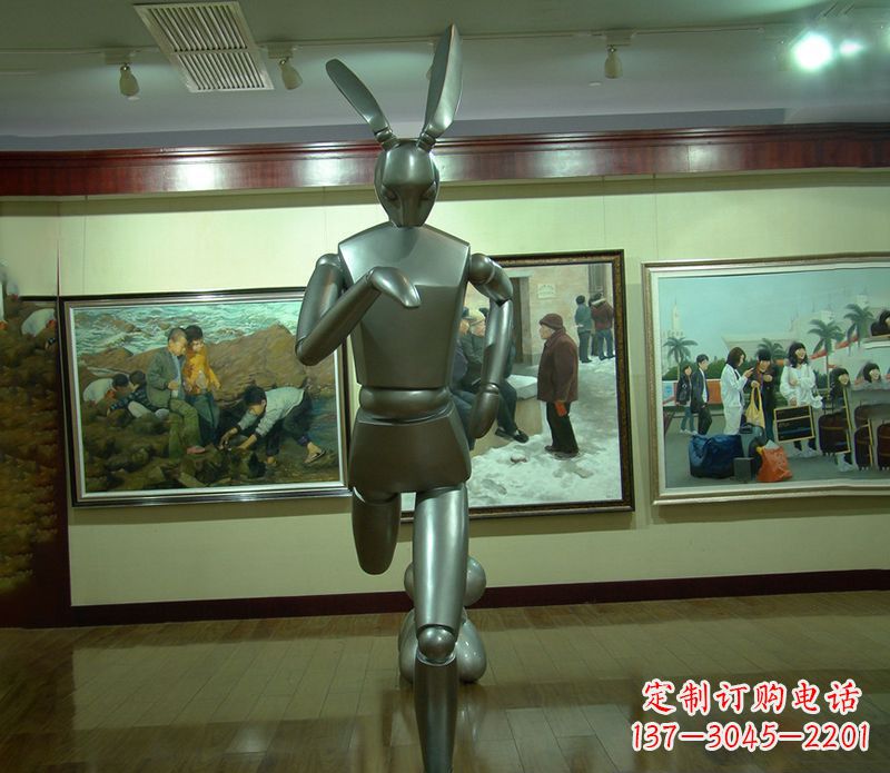 聊城新颖可爱的“跳跃兔子雕塑”