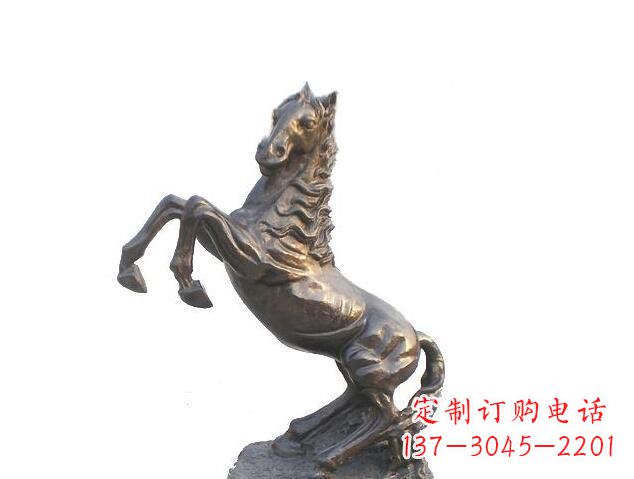 聊城精美的奔腾马铜镀铜动物雕塑