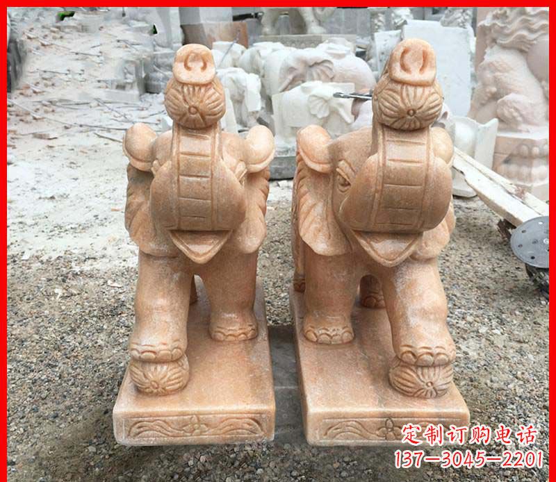聊城小象石雕创意礼品传递爱与温暖