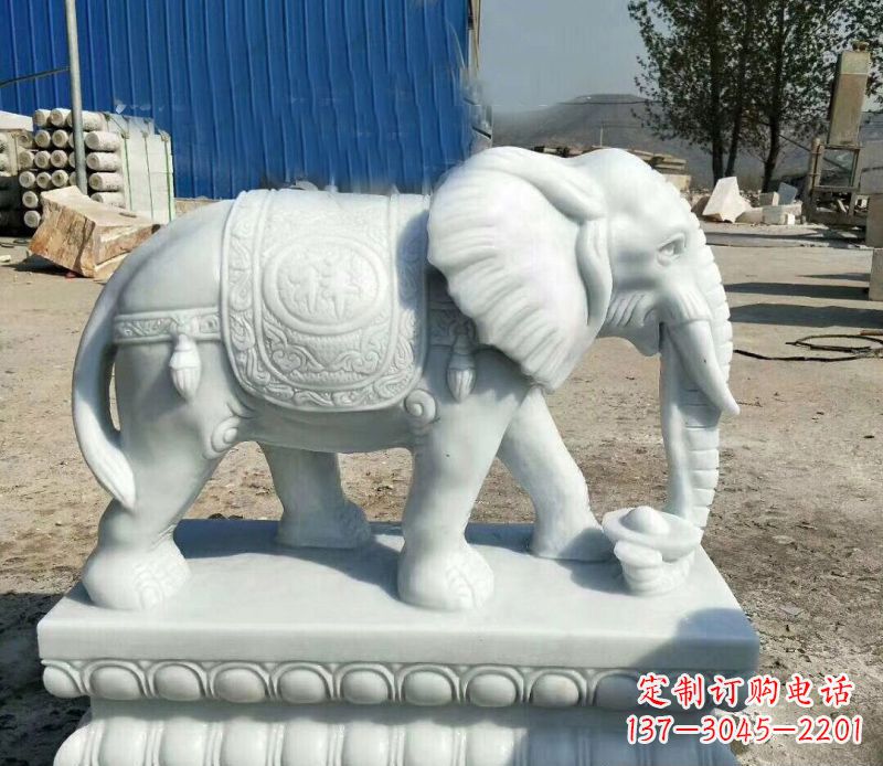 聊城大象汉白玉吊坠