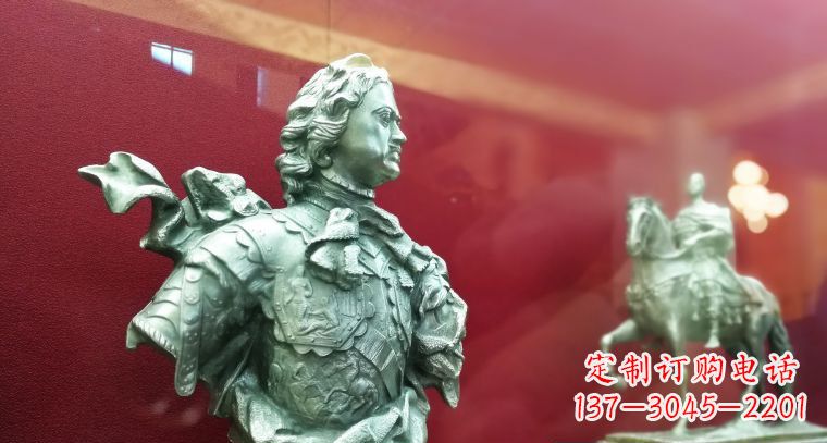 聊城彼得大帝半身像古代西方名人铜雕