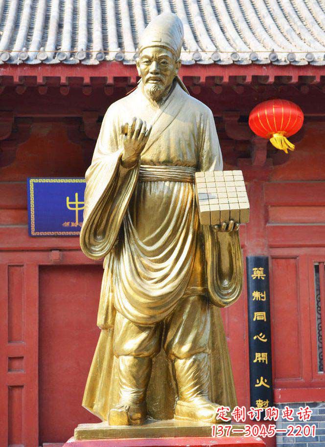 聊城名人铜雕,传承古代文化