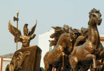 聊城阿波罗战车广场景观铜雕
