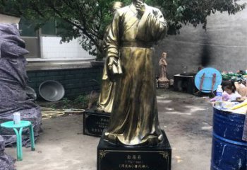 聊城白居易仿铜雕像经典中国古代诗人的艺术再现