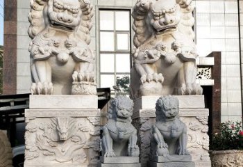 聊城石狮子雕塑——守护家园的看门神