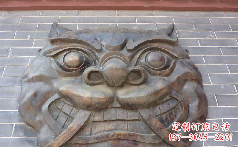 聊城狴犴古代神兽铜浮雕