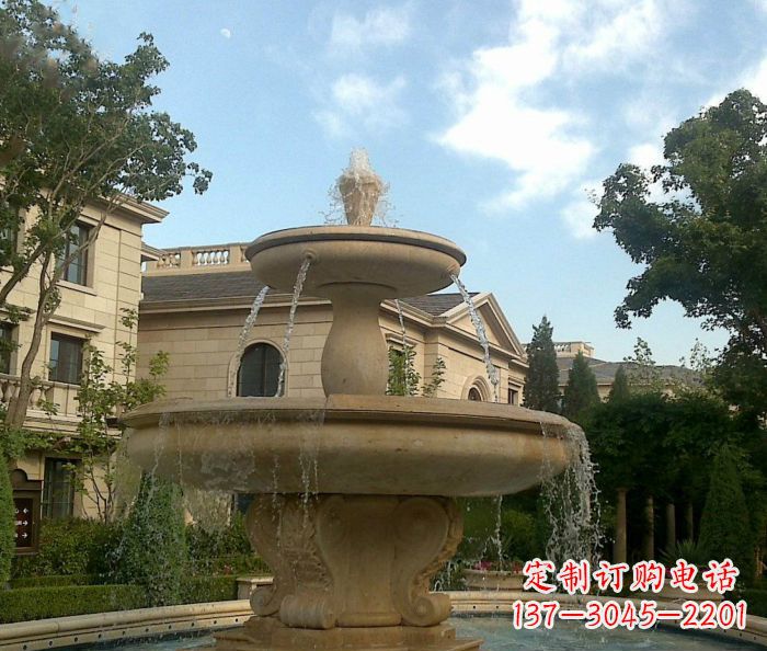 聊城别墅景观大理石喷泉雕塑