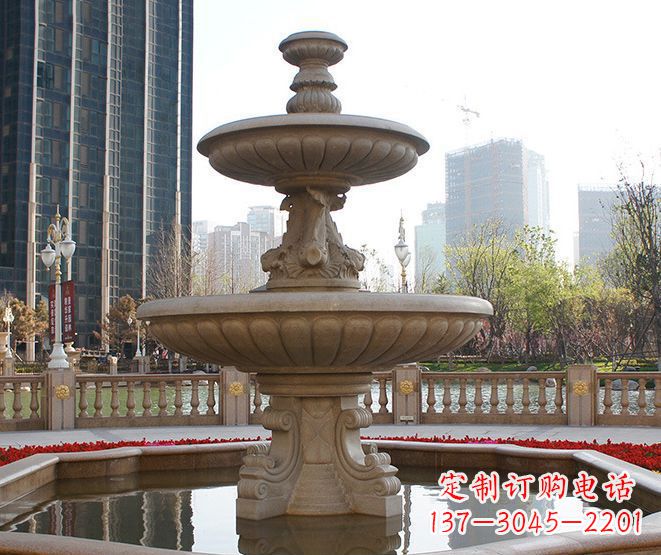 聊城别墅景观大型喷泉石雕