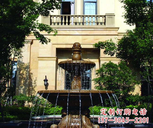聊城多层喷泉石雕——景观装饰的精美绝伦