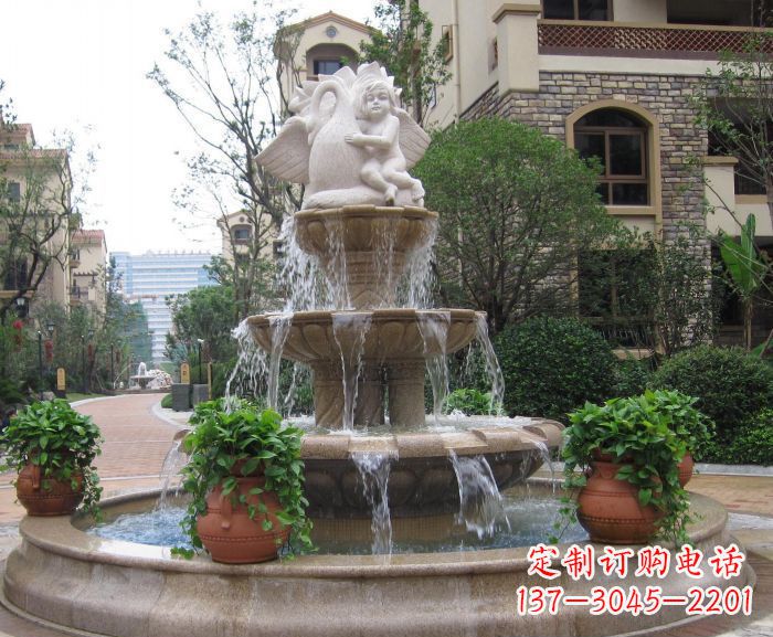 聊城天使之泉——别墅景观石雕