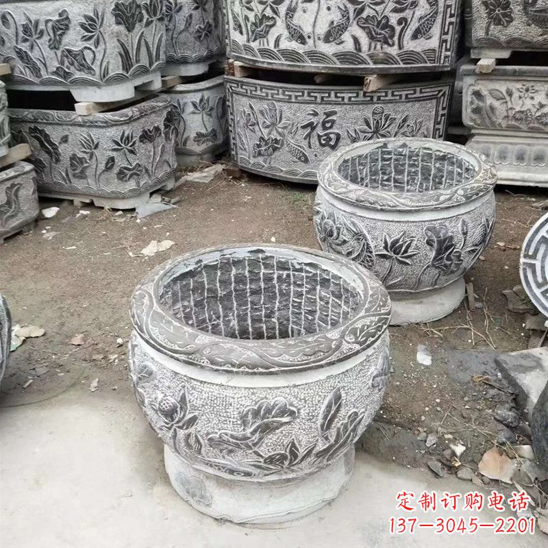 聊城别墅水缸石雕塑