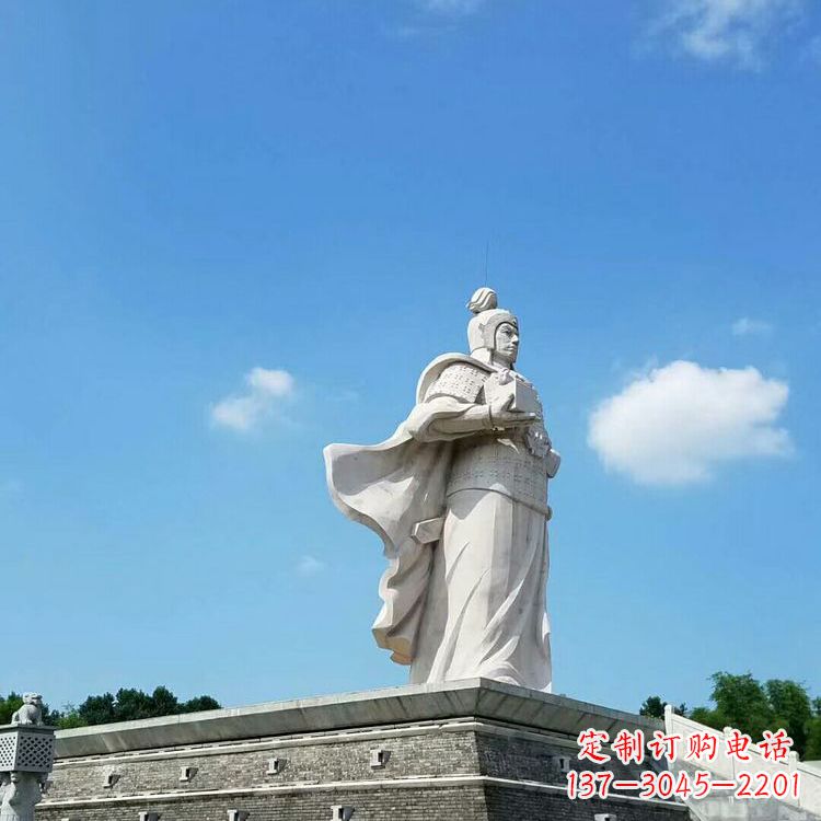 聊城兵仙韩信汉白玉石雕-景区古代著名将领军事家雕像