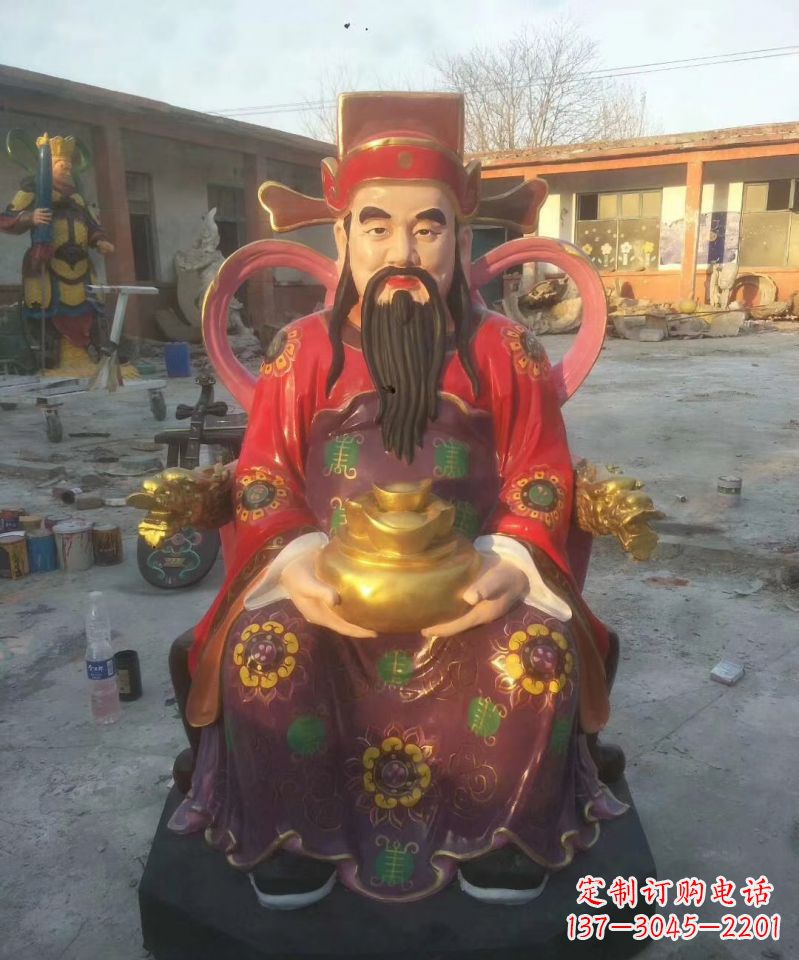 聊城财神玻璃钢彩绘