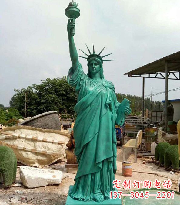 聊城玻璃钢仿青铜自由女神像的雕塑