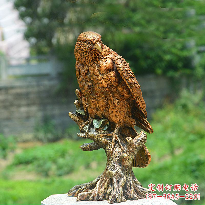 聊城玻璃钢仿铜老鹰雕塑