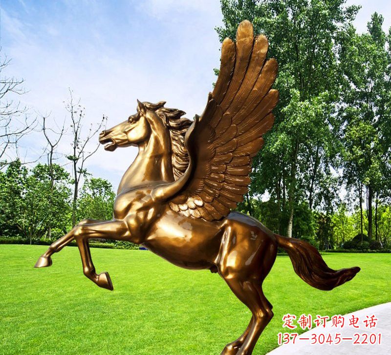 聊城玻璃钢仿铜动物马雕塑精美的艺术品