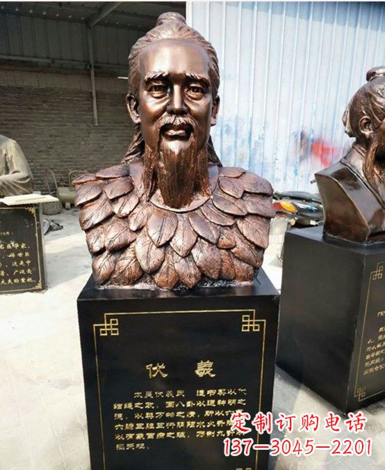 聊城玻璃钢雕刻伏羲头像