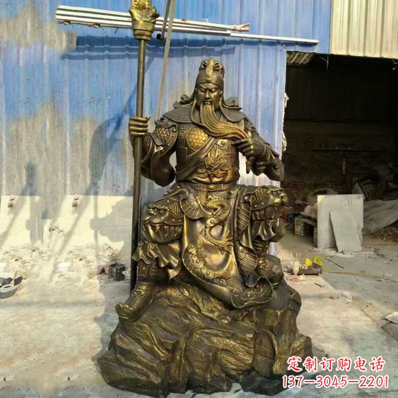 聊城玻璃钢制作的关羽雕塑