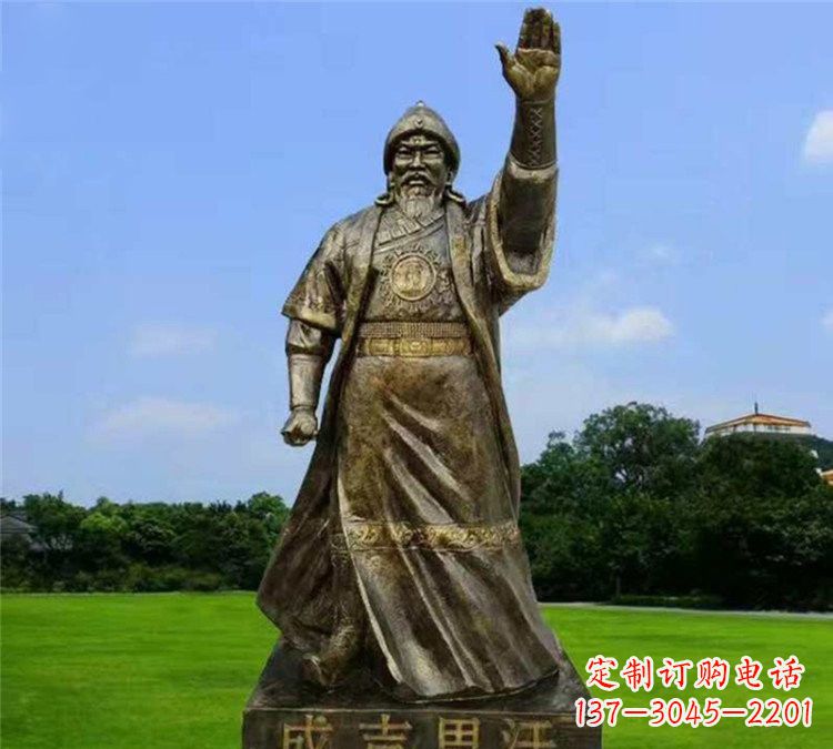聊城玻璃钢成吉思汗雕塑