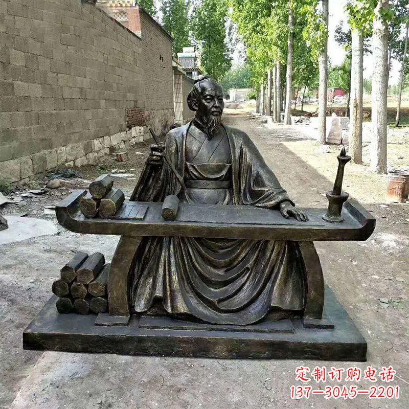 聊城玻璃钢仿铜雕刻的历史名人——张衡
