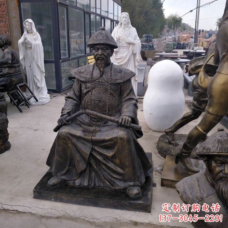 聊城玻璃钢林则徐雕塑