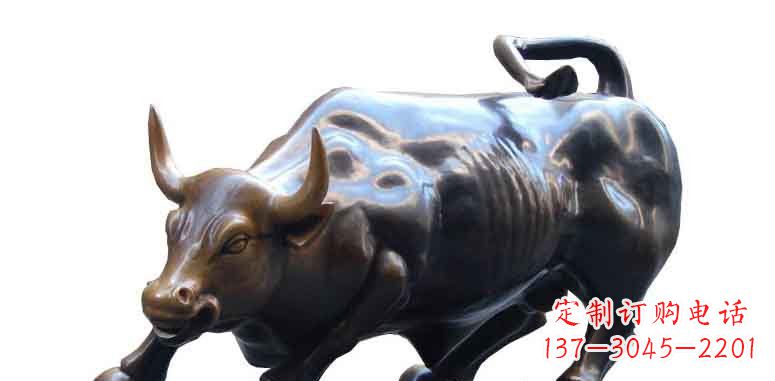聊城玻璃钢仿铜牛公园动物雕塑雕刻艺术的精美绝伦