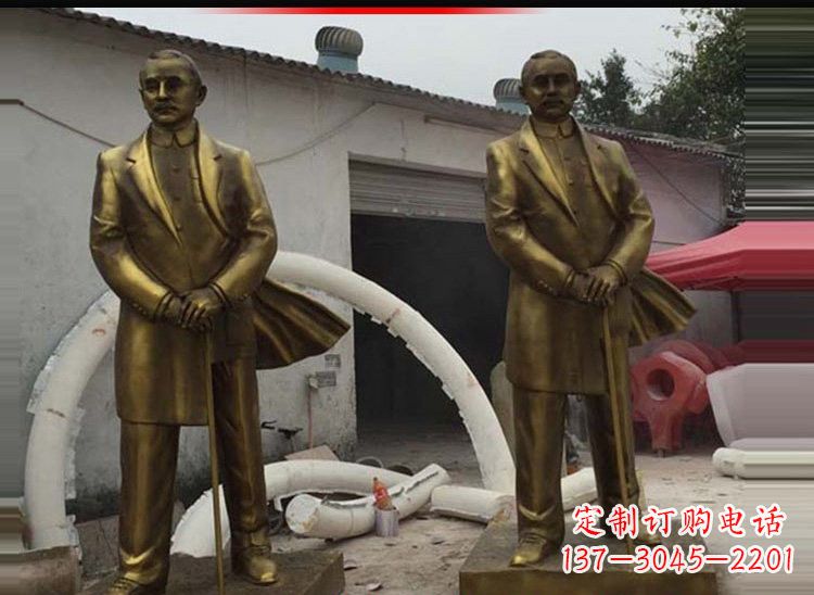聊城玻璃钢仿铜孙中山雕塑