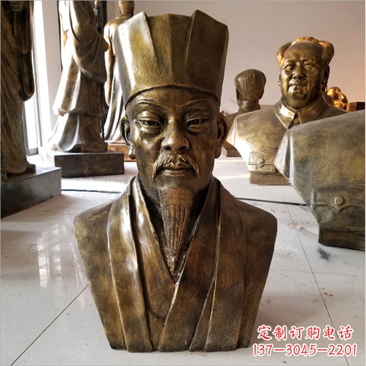 聊城玻璃钢苏轼头像雕塑