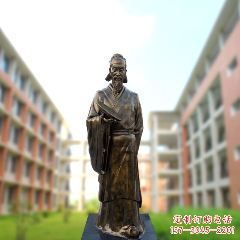 聊城祖冲之雕像——传承校园历史的象征